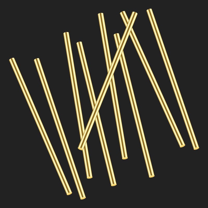 DYWISHKEY 20 Pieces 5/32 Inch Brass Rods, Brass Round Stock Lathe Bar Stock for DIY Craft Making, Handle Pin, Brass Rod 5/32 Inch in Diameter, 3.94 Inches in Length - Image 5